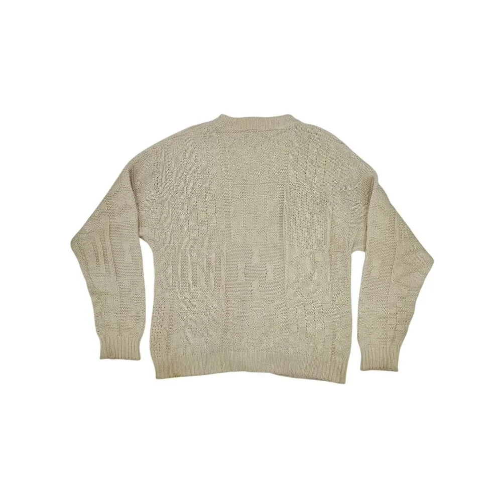 Vintage Y2K American Eagle Knit V-Neck Button Down Grunge 90s Grandpa Cardigan L - Picture 5 of 14